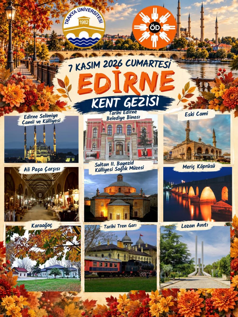 7 Kasım 2026 Cumartesi Edirne Kent Gezisi Afişi